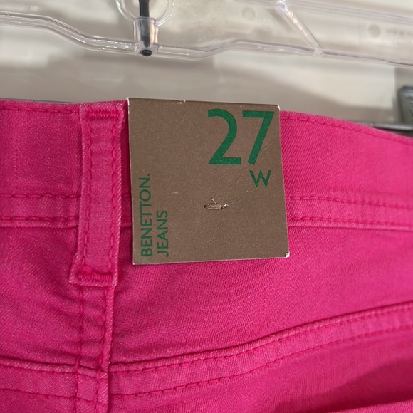 United Colors of Benetton hot pink skinny jeans. NWT Barbiecore - Picture 6 of 11